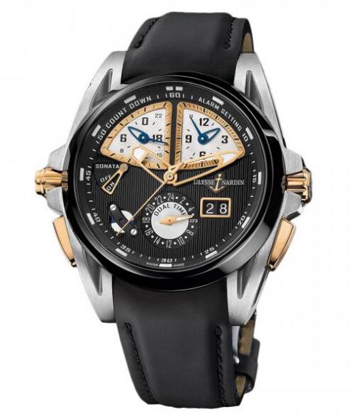 Review Best Ulysse Nardin Sonata Streamline Gold Titanium & Ceramic 675-00-4 watches sale